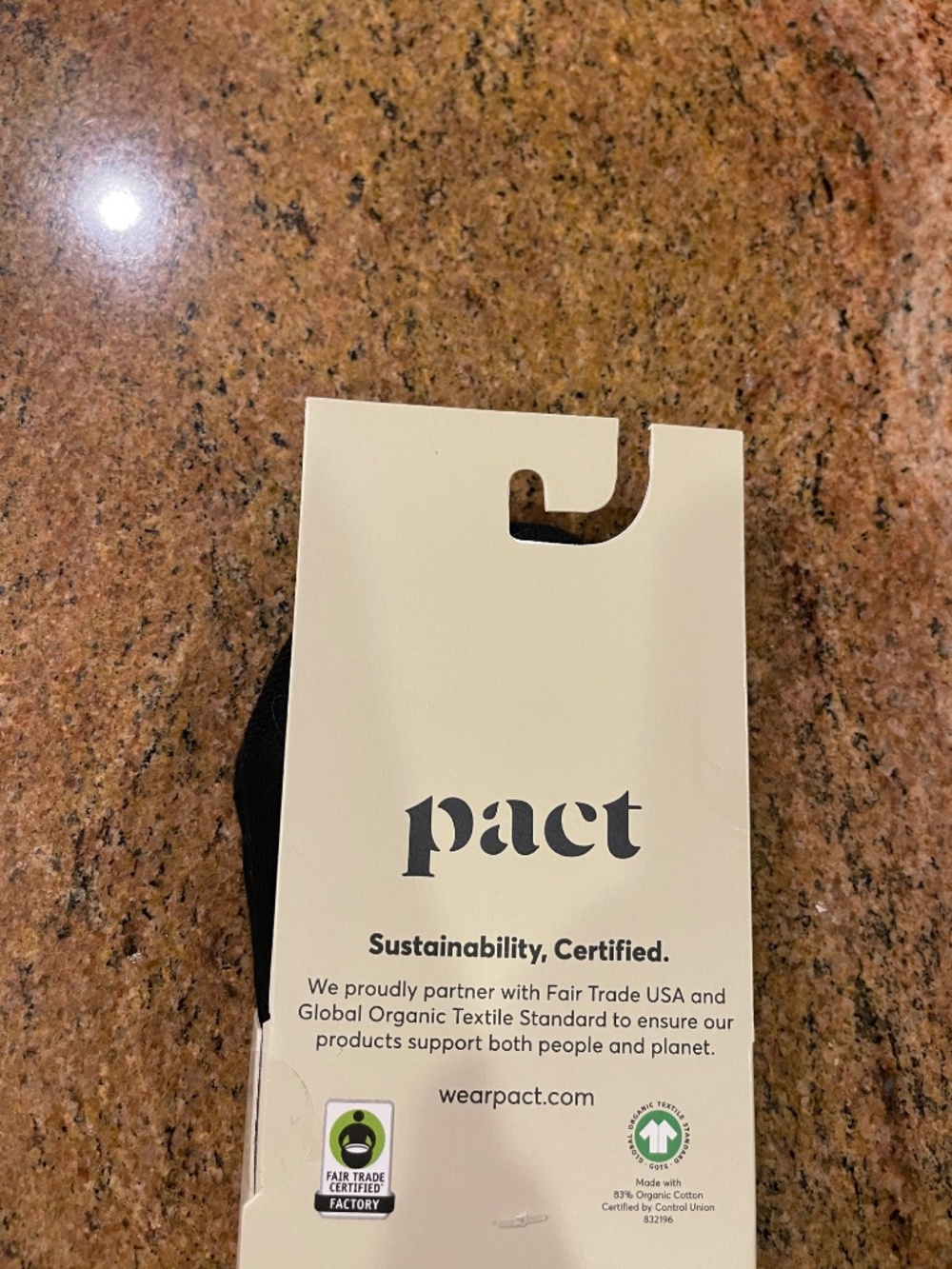 NEW! Pact Women's Black No Show Socks 2 Pack One Size Organic Cotton NWT! - Picture 6 of 7